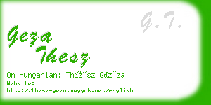 geza thesz business card